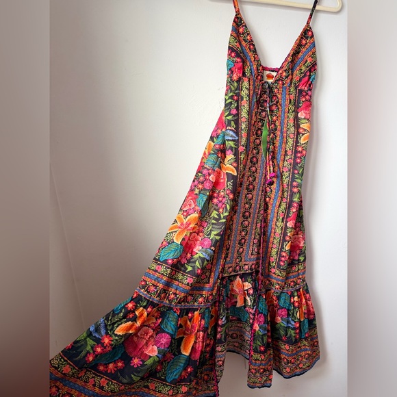 FARM RIO STITCHED GARDEN LONG COVERUP - Picture 4 of 16